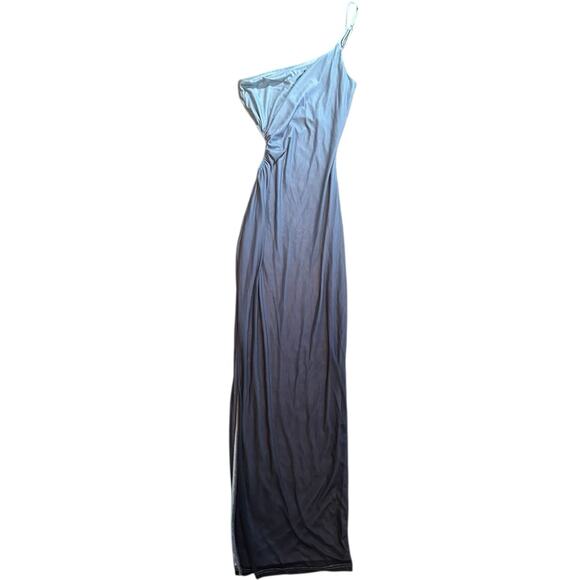 Special Stunner One-Shoulder Cutout Ombre Maxi Dress SZ S - Picture 1 of 2